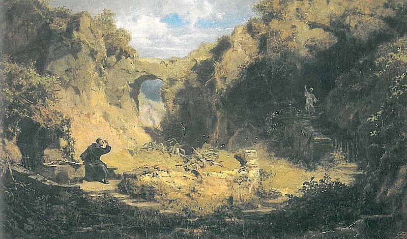 Carl Spitzweg Streitende Einsiedler oil painting picture